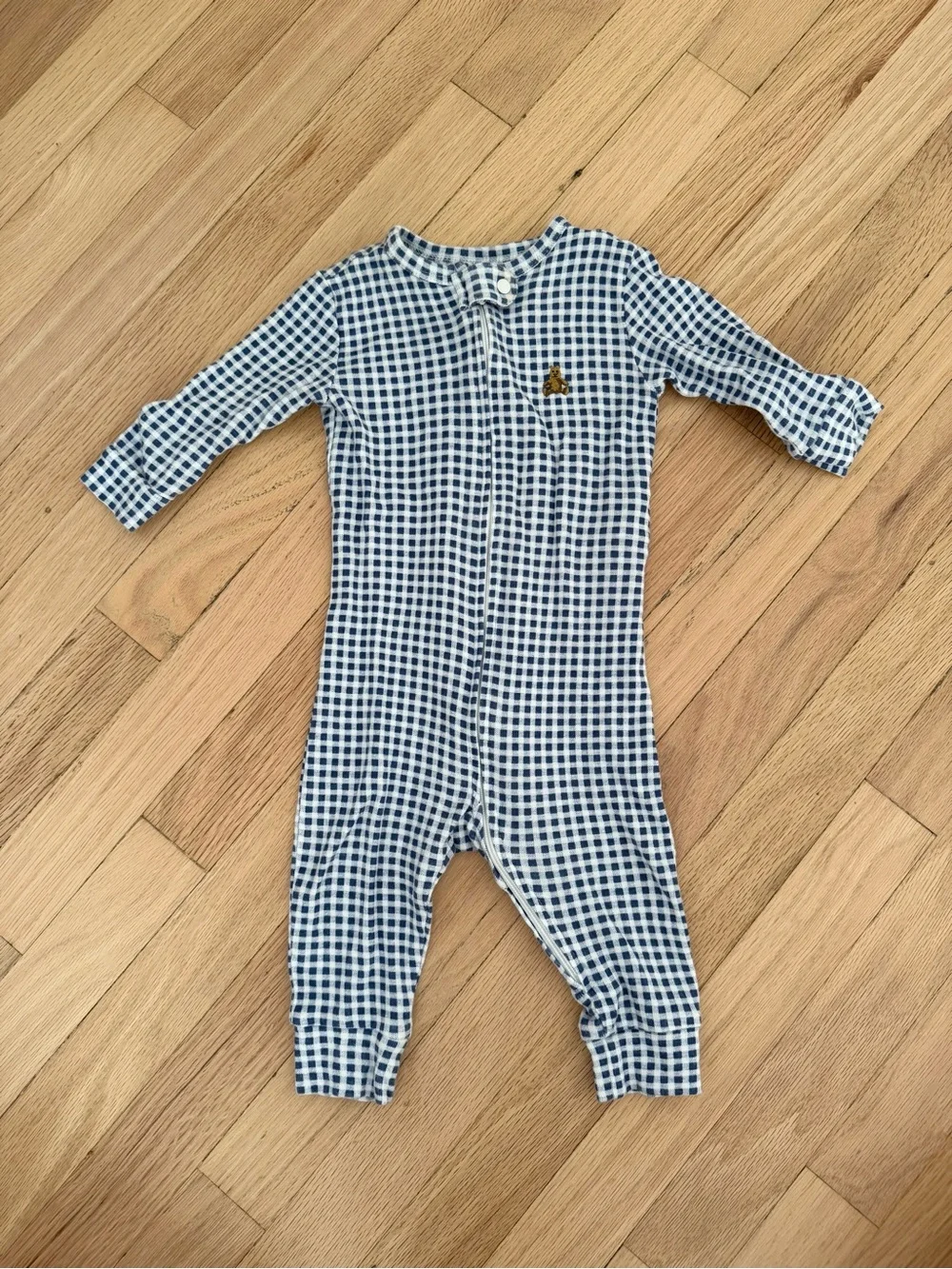 GAP Blue Gingham Zip Romper